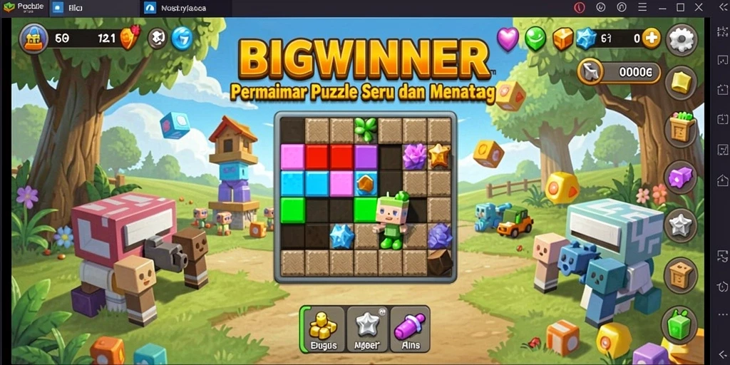 Tampilan gameplay menarik dan berwarna dari BIGWINNER.