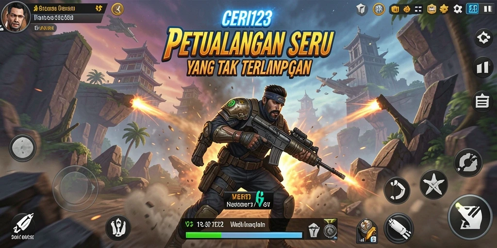 Tampilan gameplay CERI123 yang seru dan mendebarkan.
