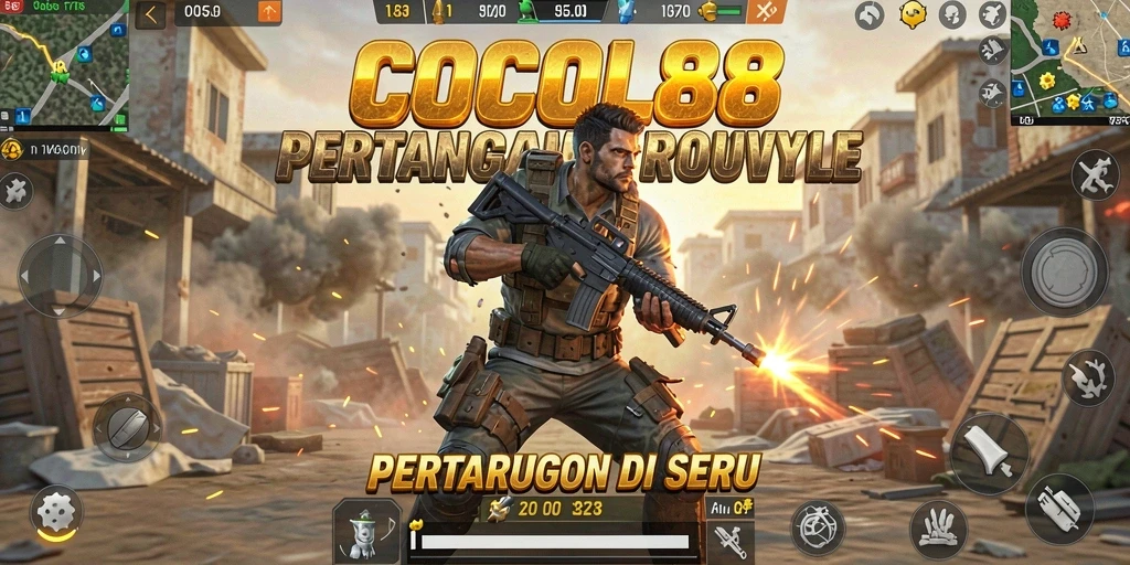 Screenshot COCOL88 menampilkan aksi mendebarkan dalam pertarungan Battle Royale.