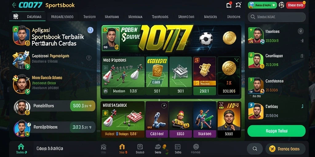 Tampilan menarik dan interaktif dari gameplay COO77 dalam taruhan olahraga.