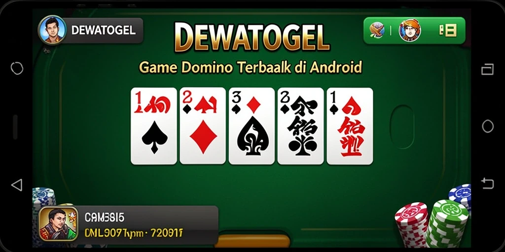 Screenshot gameplay Domino DEWATOGEL yang menarik dan interaktif.