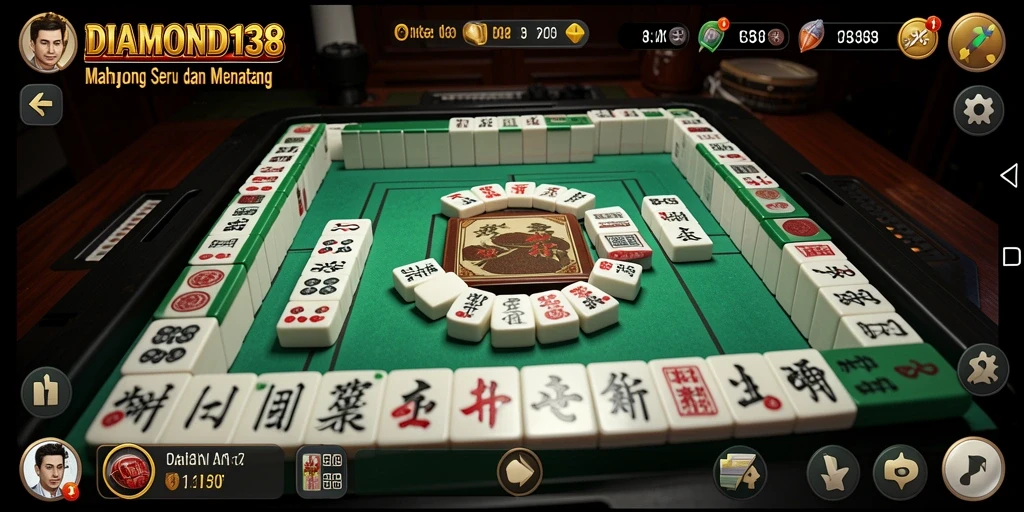 Tangkapan layar menunjukkan gameplay Mahjong yang seru dalam DIAMOND138.