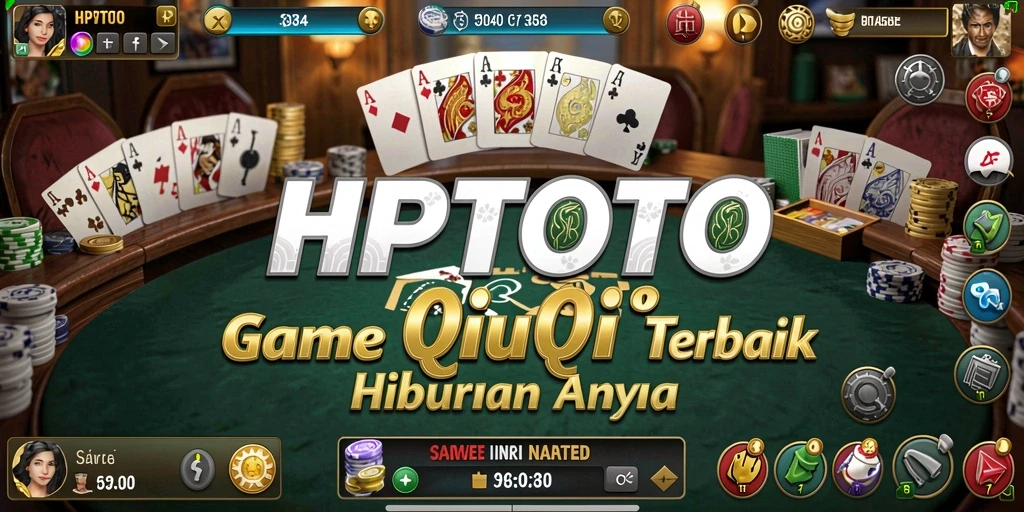 Screenshot HPTOTO menampilkan aksi seru bermain QiuQiu.
