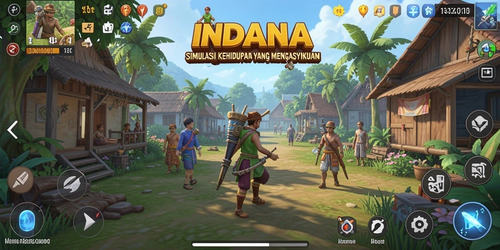 Gameplay menarik dan interaksi karakter yang dinamis di INDAAA.