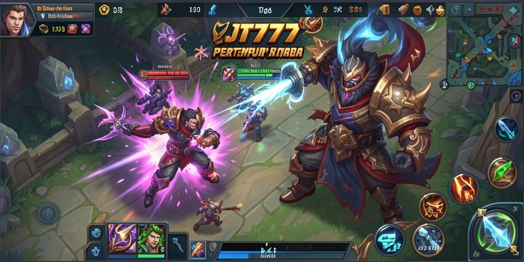 Gameplay seru JT777 dalam pertarungan MOBA yang mendebarkan.