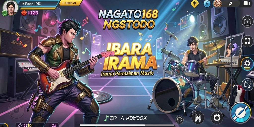 Screenshot gameplay NAGATOTO168 menampilkan aksi seru permainan muzik.