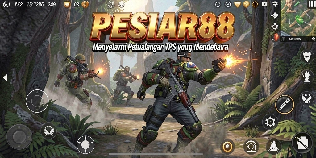 Screenshot mempertunjukkan aksi mendebarkan dalam gameplay PESIAR88.