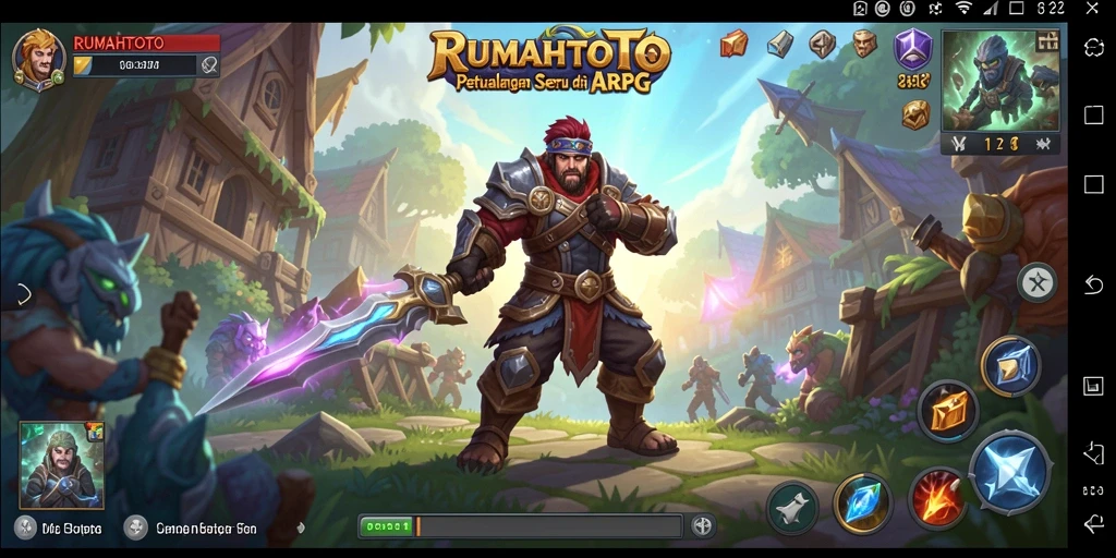 Tangkapan layar gameplay RUMAHTOTO menampilkan aksi pertarungan yang seru.
