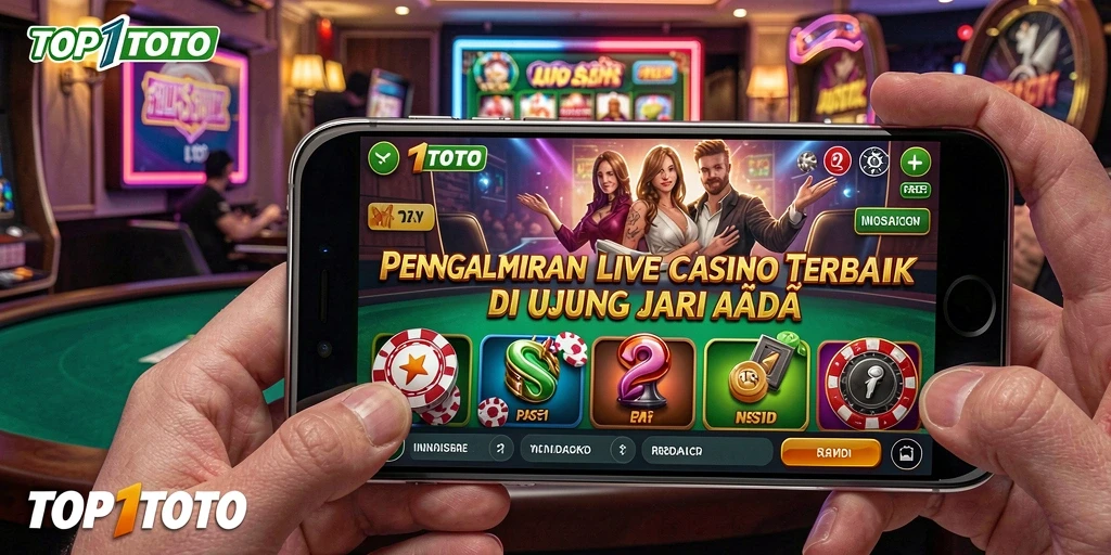 Tampilan gameplay Live Casino TOP1TOTO yang mendebarkan dan interaktif.