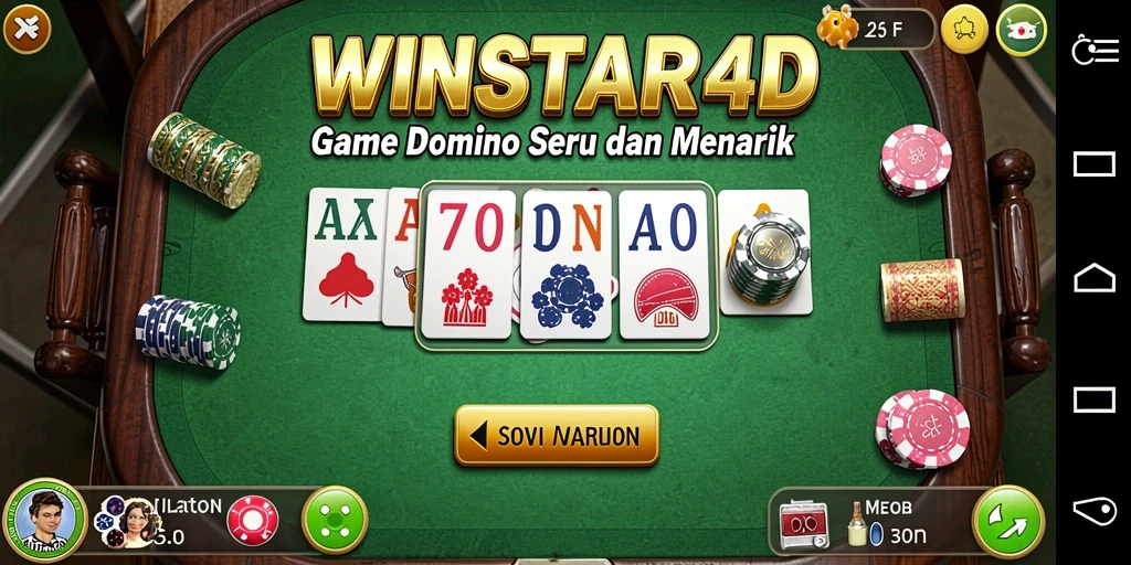 Screenshot gameplay domino WINSTAR4D yang menarik dan interaktif.